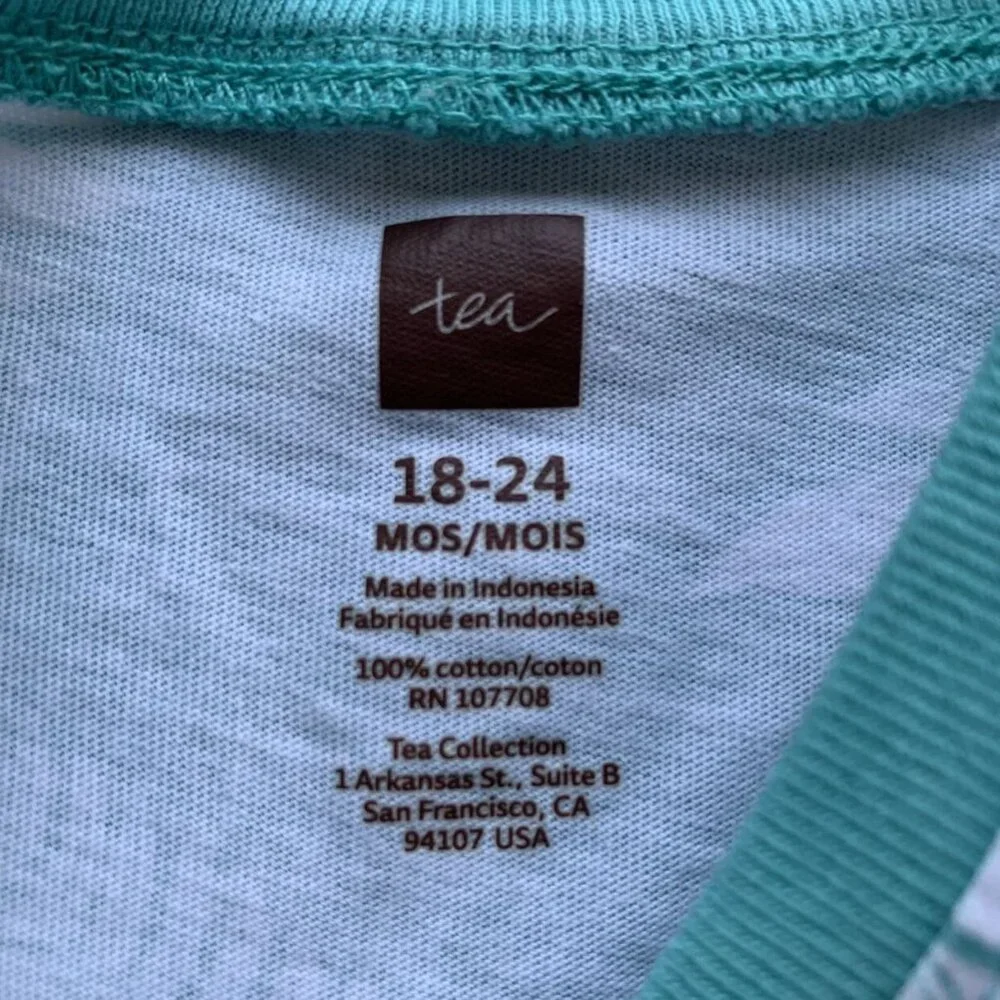 Tea Collection Fern Leaf Wrap Neck Dress